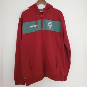Portugal FPF Burgundy Zip-Up Hoodie XXL